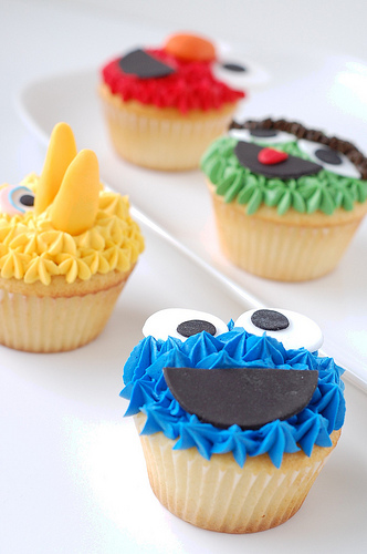 sesame street cupcakes