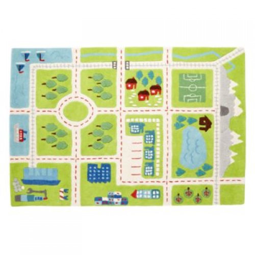 birds eye map kids area rug