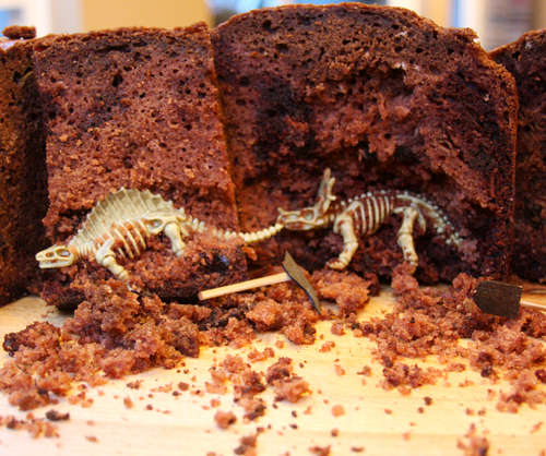 dinosaur excavation cake