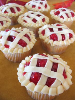 cherry pie cupcakes