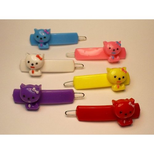 vintage kitten barrettes