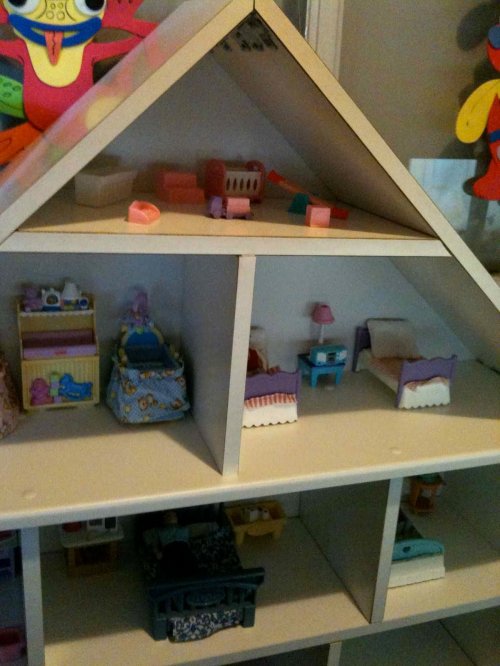 ikea billy dollhouse shelf