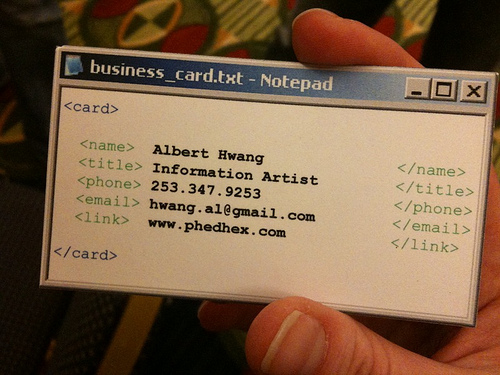 notepad business card