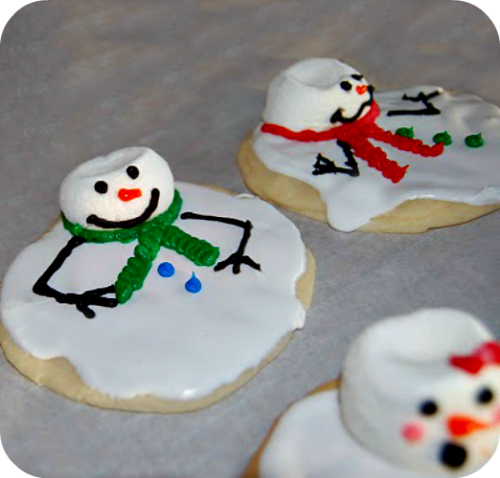 melting snowman cookie