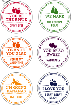 valentines day fruit stickers