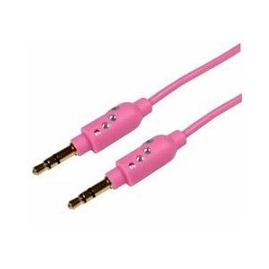 pink audio cable