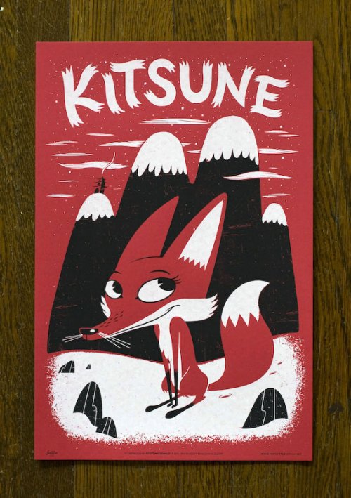 japanimal posters Kitsune Fox