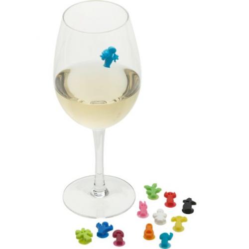 party people wine glass markers